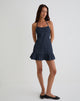 Imagen del minivestido Pamina Halter en denim índigo