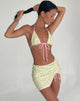 Imagen de la falda de baño Kelsi en Paisley amarillo