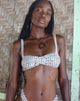 Imagen del sujetador de bikini Panave de guinga floral marrón