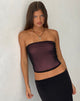 Imagen de Peggy Bandeau Top en negro con forro rosa