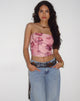 imagen de Peggy Bandeau Top en Watercolour Floral Blush