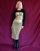 imagen de Golda Midi Skirt in Satin Avocado