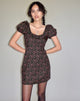 imagen de Sasyana Mini Dress in Dark Pink Rose Black