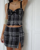 imagen de Evelix Cami Top in Check Black and White
