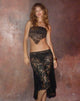 imagen de Vana Waterfall Hem Lace Midi Skirt in Jet Black