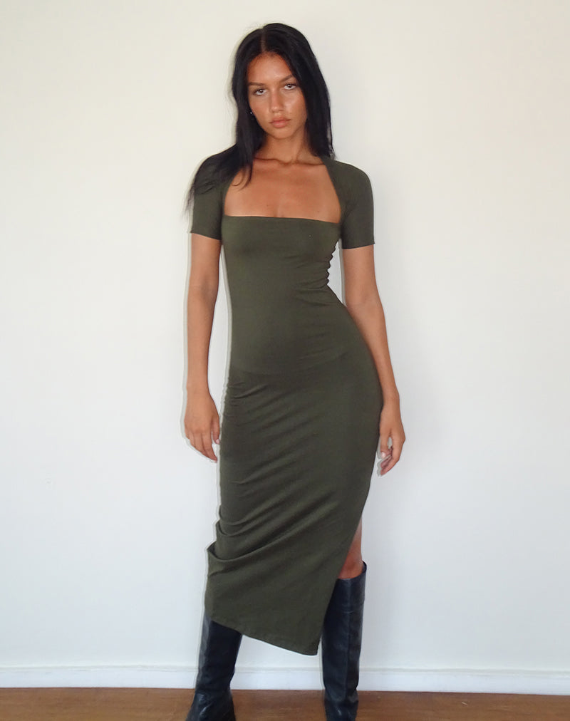 Vestido Quala Midi Oliva