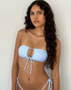 Imagen del sujetador de bikini Racola de guinga azul