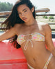 Imagen del sujetador de bikini Racola de color rosa abstracto floral Swim