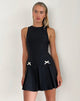 imagen de Radeta Mini Dress in Black with Ivory Bows