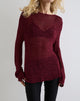 Imagen de Rajiya Open Weave Jumper en Borgoña