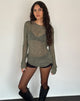Imagen de Rajiya Open Weave Jumper en Oliva