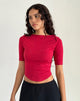 Imagen de Ralda Curved Jersey Tee in Adrenaline Red
