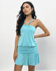 Imagen de Ramira Vestido con cintura caída en Cupro Aqua