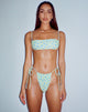 imagen de braguita de bikini Leyna en Ditsy Flower Lime Blue