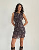 Imagen del minivestido Renata Botanical Marrón