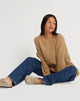 Imagen del jersey Mody de canalé color canela