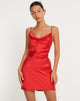 Imagen de Paiva Slip Dress in Satin Red