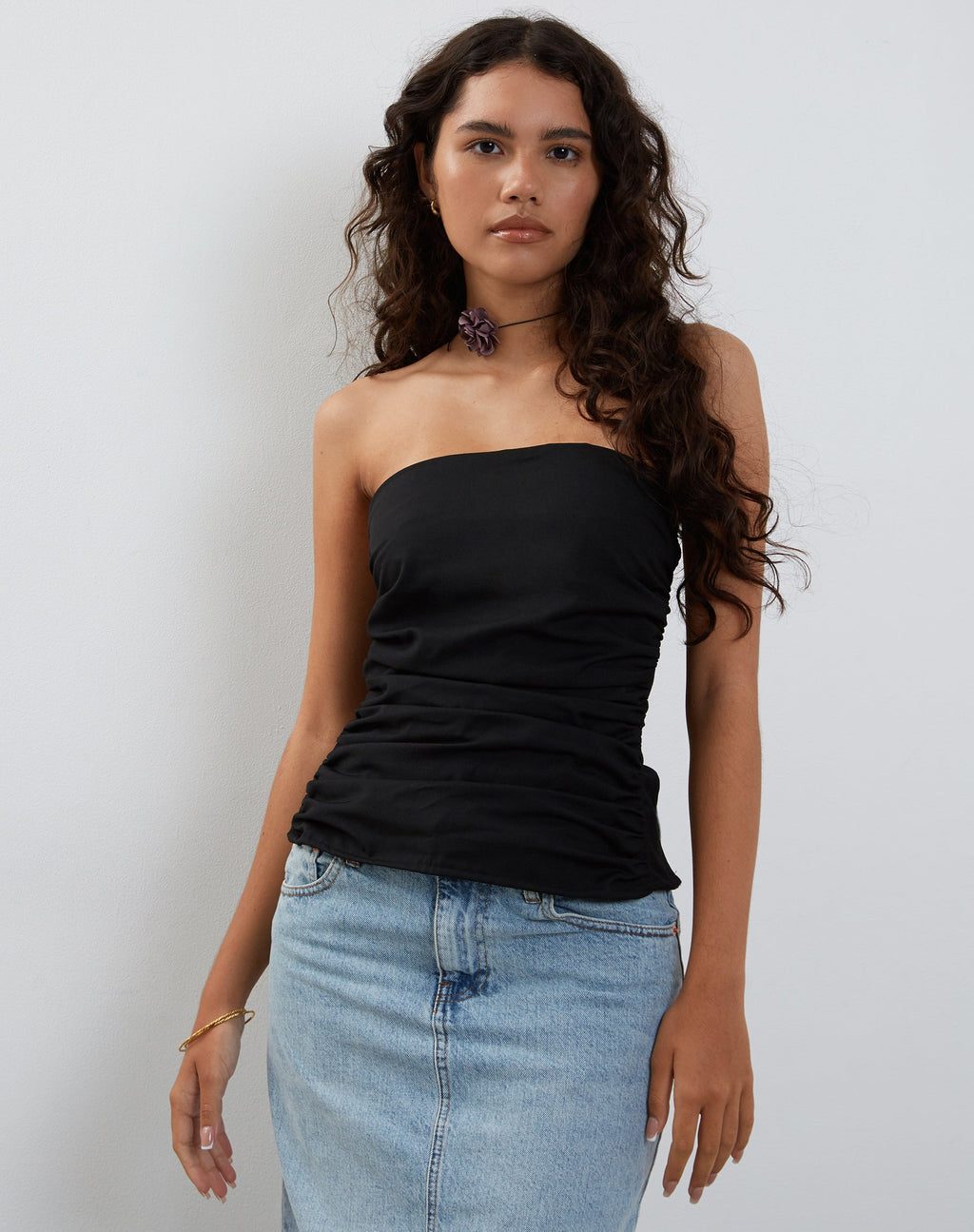 Tahari Tie Back Camiseta de Tirantes en Negro