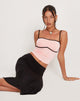 Imagen de Talasi Crop Top en rosa pálido con ribete negro