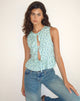 imagen de Revata Tie Front Top en Pretty Petal Green