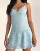 Imagen del minivestido Riasi de gasa azul bebé
