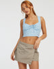 Imagen de Ridis Crop Top en Ditsy Rose Blue