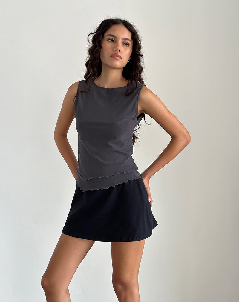 Top asimétrico Rochie de malla Ocean Storm