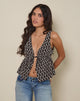 Imagen de Rolia Tie Front Top in Floral Broderie Marrón