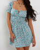 Imagen de Rosmilly Minivestido Flower Power Azul