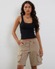 Imagen de Roxe Ribbed Vest Top en Negro