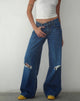 imagen de Ripped Roomy Extra Wide Low Rise Jean en Mid Blue Usado