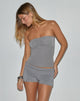 Imagen de Ruki Bandeau Top en Jersey de Rayón Gris