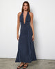 Imagen de Ryoko Maxi Dress in Cupro Ocean Storm