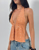Imagen de Ryoma Top de cuello redondo en punto de lentejuelas Naranja