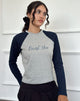 Imagen de Sabani Top en Marga Gris Marino con Estampado Lucky You