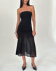 Imagen de Sachiko Bandeau Maxi Dress in Chiffon Jersey Negro