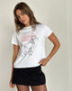 Imagen de Saki Tee in White with Poodle Graphic