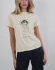 Imagen de Saki Tee in Buttermilk with Cherry Wine Print