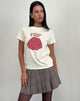 Imagen de Saki Tee in Buttermilk with Party Time Print