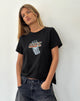 Imagen de Saki Tee in Black with Don't Message Me Graphic