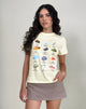 Imagen de Saki Tee in Buttermilk Healing Stone Horoscope Print