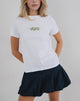 Imagen de Saki Tee in White with Olives Graphic