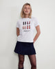 Imagen de Saki Tee in White with Shoe Addicted Print
