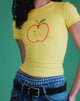 imagen de Salida Top en amarillo con motivo de manzana
