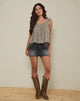 Imagen de Sanula Top en Batik Bohemio Floral Azul y Marrón
