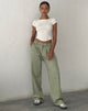 Imagen del pantalón Satria extra ancho de color salvia