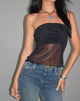 Imagen de Saturi Mesh Longline Bandeau Top en Negro