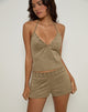 Imagen de Cressa Top en Faux Suede Gris Champiñón