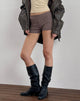 Imagen de Sera Short a rayas marrones y grises