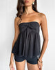 Imagen de Setsuko Bandeau Longline Top Negro